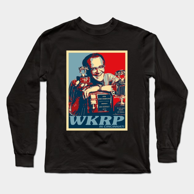 WKRP Cincinnati Les Nessman Long Sleeve T-Shirt by HARDER.CO